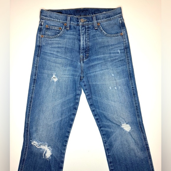 Lucky Brand Women’s Authentic Straight Crop Blue Denim Jeans Size- 2/26 - Picture 2 of 9